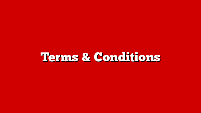 Terms & Conditions