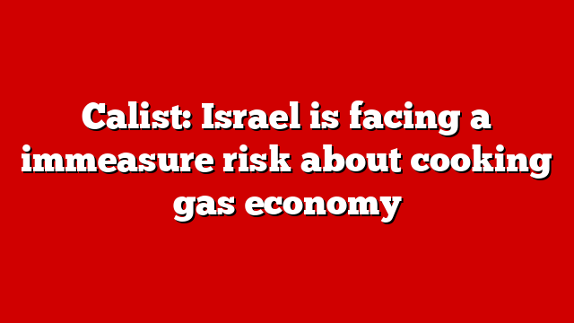 Calist: Israel is facing a immeasure risk about cooking gas economy