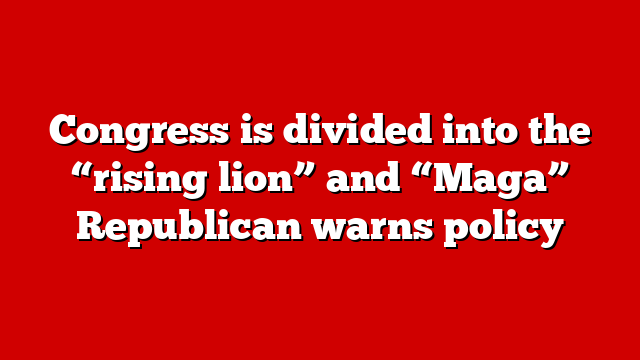 Congress is divided into the “rising lion” and “Maga” Republican warns policy