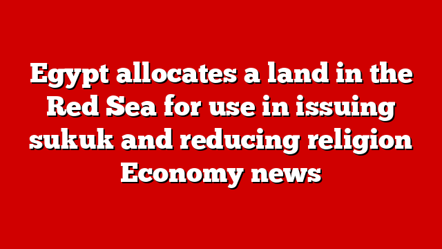 Egypt allocates a land in the Red Sea for use in issuing sukuk and reducing religion Economy news