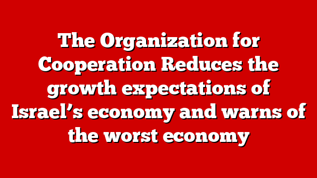 The Organization for Cooperation Reduces the growth expectations of Israel’s economy and warns of the worst economy
