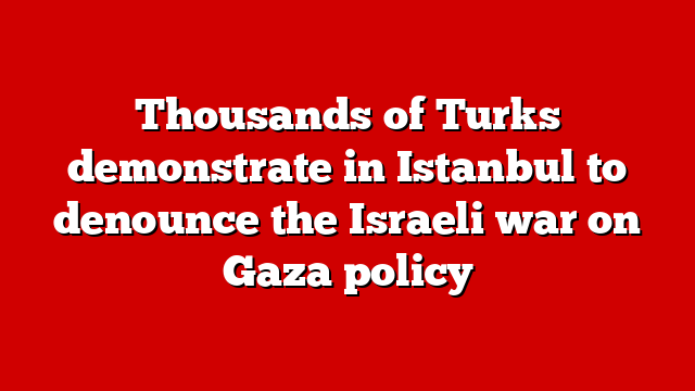 Thousands of Turks demonstrate in Istanbul to denounce the Israeli war on Gaza policy