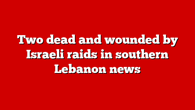Two dead and wounded by Israeli raids in southern Lebanon news