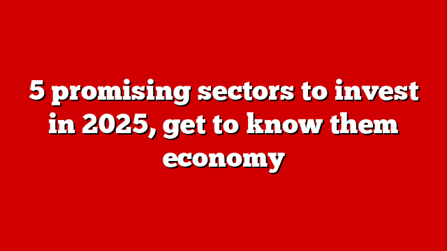 5 promising sectors to invest in 2025, get to know them economy