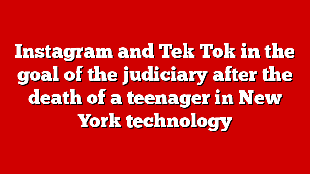 Instagram and Tek Tok in the goal of the judiciary after the death of a teenager in New York technology