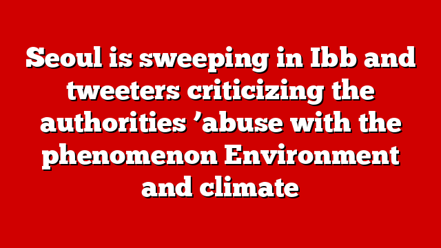 Seoul is sweeping in Ibb and tweeters criticizing the authorities ’abuse with the phenomenon Environment and climate