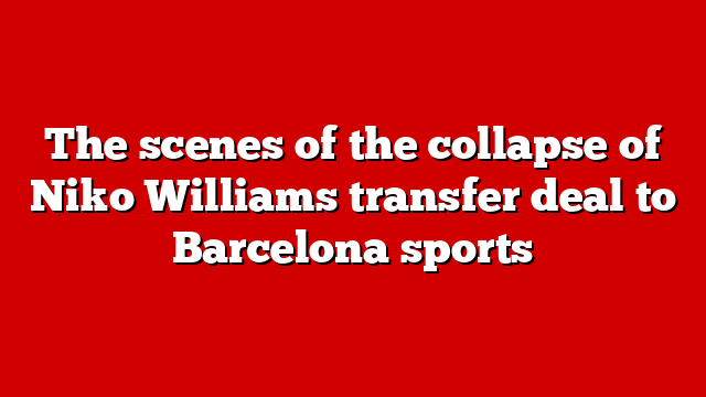 The scenes of the collapse of Niko Williams transfer deal to Barcelona sports